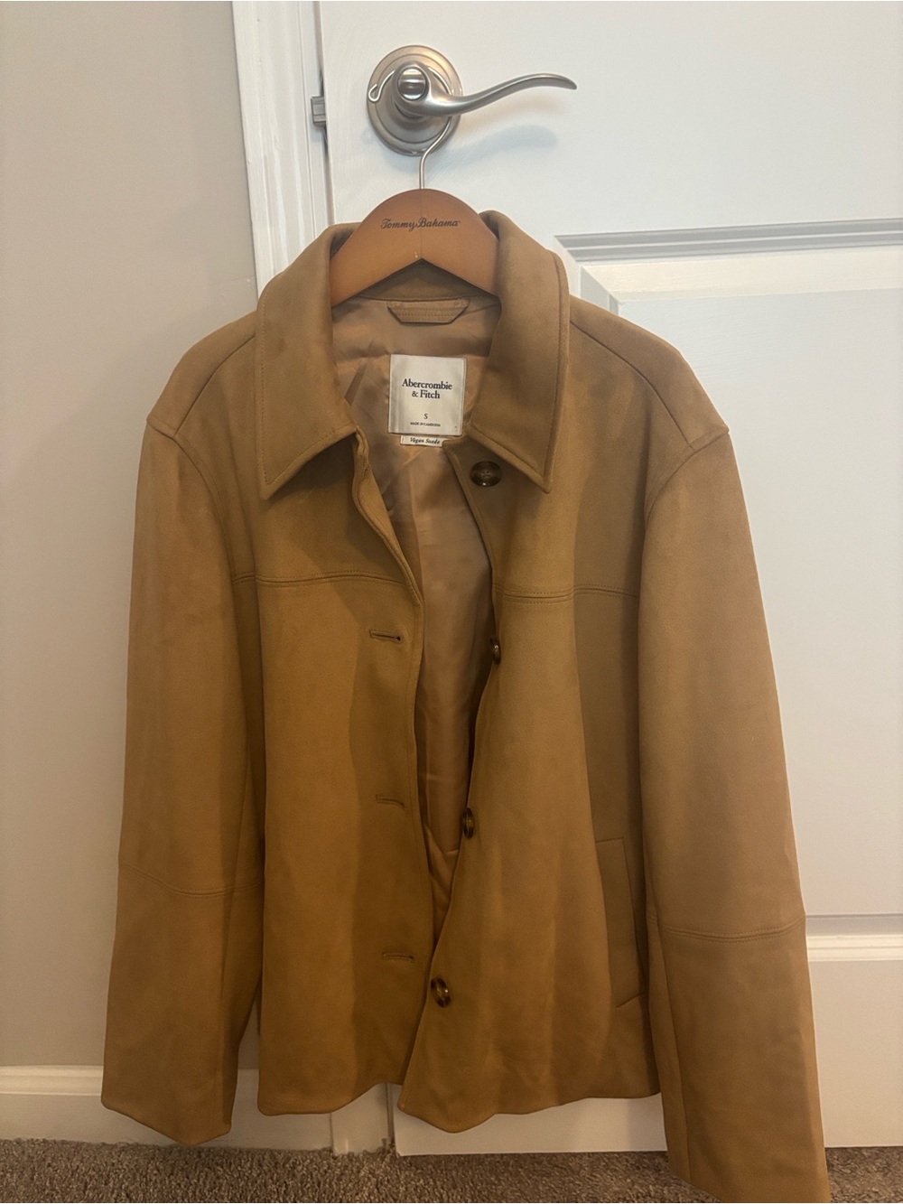 Abercrombie & Fitch Women's Suede Jacket in Tan - Picture 2 of 4